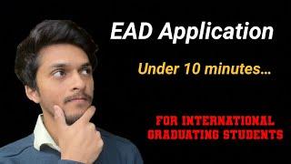 File EAD Card application online under 10 minutes  International Graduating Students  I-765 online