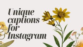 Unique captions for instagram  Catchy instagram caption ideas  captions for facebook posts