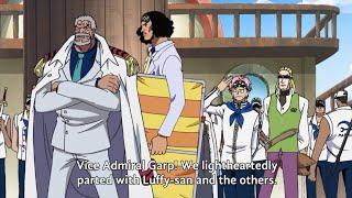 Aokiji and garp are shocked with luffy power English Sub