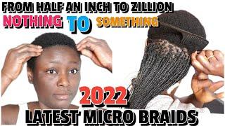 HOW TO  TINY MICRO BRAID  YOUR OWN HAIR ON TWA NATURAL HAIR.