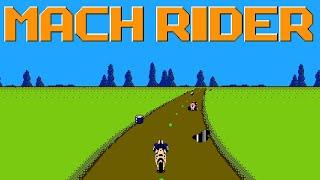 Mach Rider FC · Famicom  NES video game  Fighting Endurance and Solo Courses session 