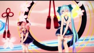 MMD Drop pop candy  着物風 Miku・Teto 