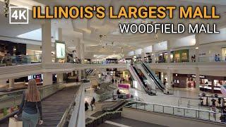 Largest Shopping Mall in CHICAGO Illinois - Woodfield Mall Schaumburg IL- Walking Tour 4k 60fps