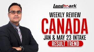 Canada Weekly Review  Jan & May Intake 23 Results Trend  Canada Study Visa Updates 2023