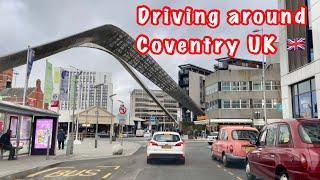 Driving around Coventry UK City 