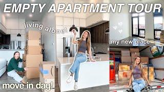 MOVING VLOG  empty apartment tour cleaning organizing unpacking living alone