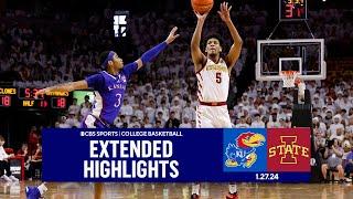 No. 7 Kansas at No. 23 Iowa State College Basketball Extended Highlights I CBS Sports