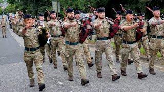 The Royal Regiment of Scotland  Start of North Lanarkshire Freedom Parade July 2024