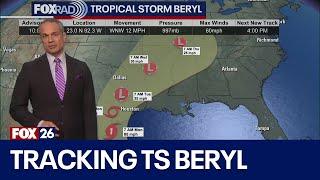 Tropical Storm Beryl latest update Path Texas Houston impacts