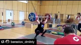 160kg352lbs Slow pull snatch - Dmitry Berestov - Olympic Weightlifting