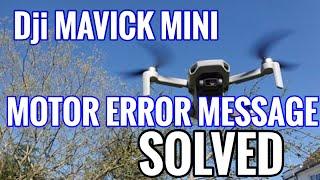 MAVIC MINI - MOTOR SPEED ERROR SOLVED ISSUE