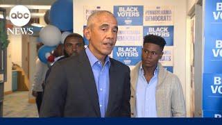 Obama rips Trump chides Black men over excuses for not voting for Harris