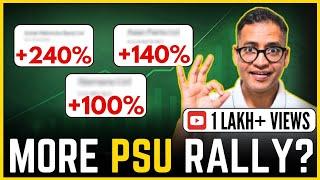 3 PSU Stocks with GREATER Than 100% Returns in Last 1 Year - Post Elections Analysis  Rahul Jain