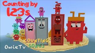 Counting by 123s Song  Minecraft Numberblocks Counting Songs  Math and Number Songs for Kids