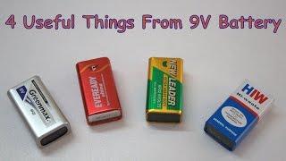 4  AWESOME IDEAS WITH 9V BATTERY  4 SIMPLE LIFE HACKS USING 9V BATTERY