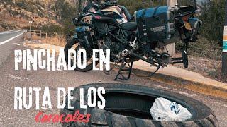 C58 PINCHADO EN EL PASO DE LOS CARACOLES  LADO CHILENO  SUDAMERICA EN MOTO