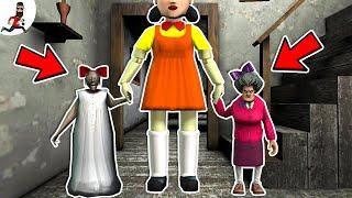 baby Granny baby Scary Teacher vs Squid Game Doll  funny horror animation funny moments