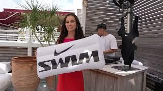 beautiful girls model at Nike presentation at Paraiso Miami Swim Week 2023 swimwear rooftop party