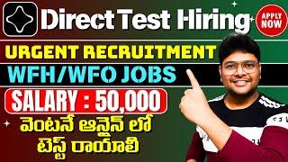 Direct Test Hiring  Permanent Work from HomeOffice jobs  6 Lakhs Package  Latest Jobs in Telugu