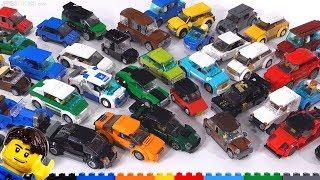 All of my 40+ LEGO custom car MOCs together 