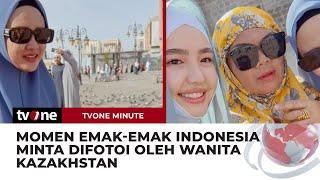 Momen Kocak Emak-Emak Indonesia Mengira Wanita Kazakhtan Warga Lokal  tvOne Minute