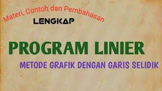 Program Linier Metode Grafik dengan Metode Garis Selidik