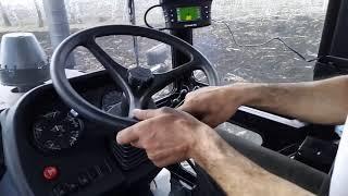 Параллельное вождение Trimble EX Guide 250 на тракторе МТЗ внесение удобрений