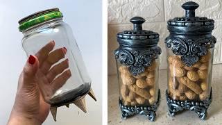 DIY  🫙Wonderful idea for recycling a glass jar  Kitchen decor