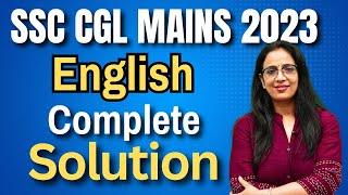 SSC cgl mains analysis 2023expected cut offAnswer KeyTier 2English Full SolutionRani Maam