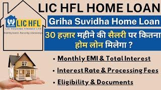 LIC Home Loan Interest Rates 2024 LIC HFL Home Loan Process 30K Salary Par Kitna Home Loan Milega?