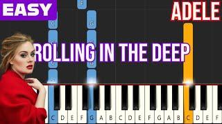 Adele - Rolling in the Deep  EASY Piano Tutorial for Beginners