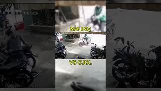 maling vs ojol #shorts #cctv #maling