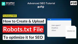 How to Create & Optimize Robots txt for SEO   SEO Tutorial in Tamil  #38