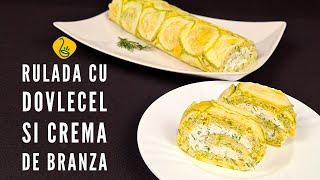 Rulada cu dovlecei și crema de branza - omleta cu dovlecei umpluta cu crema de branza