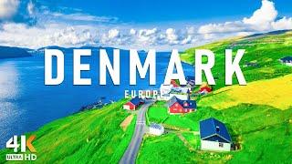 FLYING OVER Denmark 4K Ultra HD - Relaxing Music Along With Beautiful Nature Scene - Amazing Nature