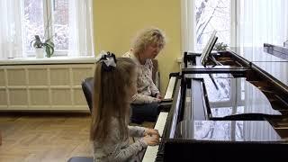 13.02.2019 First lesson by Mira Marchenko with Ulyana Rodina classroom of the Central Music School