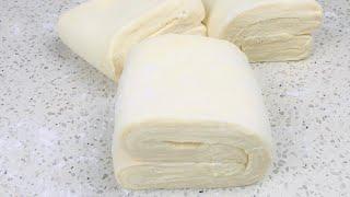 Puff Pastry Dough Recipe In Simple & Easy Way خمیر هزارلا خانگی به طریق خیلی ساده و آسان