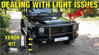 Installing a 55W Aftermarket Xenon kit in Headlights meant for H7 Bulbs on a Mercedes-Benz W463 G500