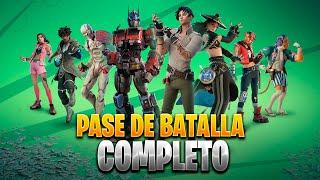 MOSTRANDO TODO EL PASE DE BATALLA COMPLETO TEMPORADA 3 FORTNITE CAPITULO 4