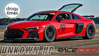 NEW HALF MILE EUROPE RECORD Audi R8 V10 Performance Twin Turbo  0-385 Kmh 239 mph