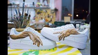 мастер-класс роспись обуви art workshop art on trainers  shoes