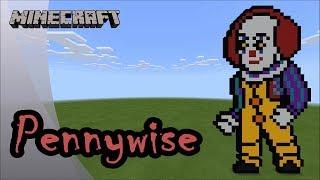 Minecraft Pixel Art Tutorial and Showcase Classic Pennywise the Dancing Clown IT