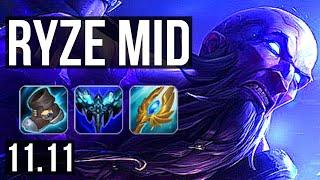 RYZE vs FIZZ MID  6110 700+ games Dominating  KR Diamond  v11.11