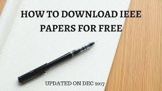 How to download IEEE Papers for FREE without membership?