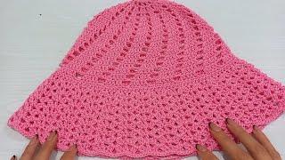 Beautiful Crochet Summer Hat  so easy and so adorable