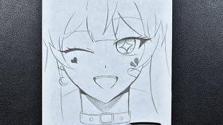 Easy anime sketch  how to draw cute anime girl for beginners