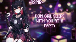 ASMR ROLEPLAY girl helps you fall asleep at party binauralF4A