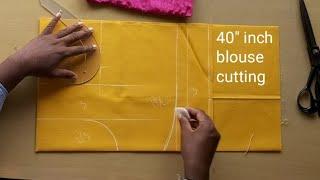 40 inch size blouse cutting 40 inch chest 32waist measurement blouse cutting by manjula sfd