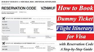 Flight Reservation FOR Visa Application Free  How to Book a Flight Itinerary for Visa Application