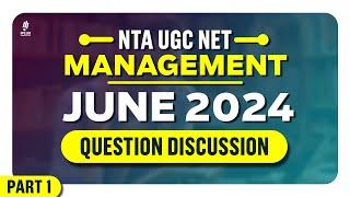 NTA UGC NET Management  June 2024  Question Discussion  Part 1